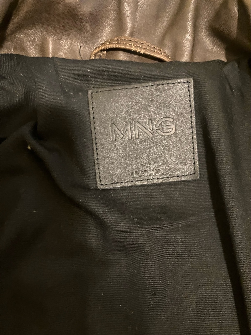 Mango Leather Bomber Jacket - Picture 12 of 15